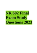 NR 602 Final Exam Study Questions 2023