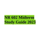 NR 602 Midterm Study Guide 2023 | NR 602 Final Exam Study Questions 2023 & NR 602 Week 8 Final Exam Compete Solution 2023