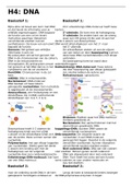 Samenvatting - 5Vwo - Biologie voor jou - Hoofdstuk 4: DNA - alle basisstoffen