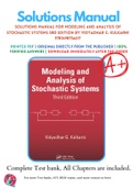 Modeling and Analysis of Stochastic Systems 3rd Edition Kulkarni Solutions Manual