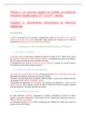 Résumé du thème 2 du programme de seconde d'histoire géographie 