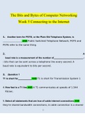 The Bits and Bytes of Computer Networking. Week 5 Connecting to the Internet Questions and Answers (2022/2023) (Verified Answers)