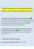 The Bits and Bytes of Computer Networking. Week 3 The Transport and Application Layers Questions and Answers (2022/2023) (Verified Answers)