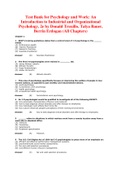 Test Bank for Psychology and Work An Introduction to Industrial and Organizational Psychology 2nd Edition By  Donald Truxillo, Talya Bauer, Berrin Erdogan (All Chapters, 100% Original Verified, A+ Grade)