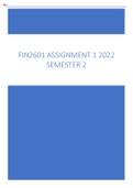 FIN2601 ASSIGNMENT 1 2022 SEMESTER 2