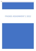 FIN2601 ASSIGNMENT 2 2022