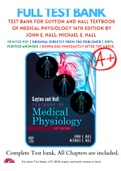 Test Bank For Guyton and Hall Textbook of Medical Physiology 14th Edition by John E. Hall; Michael E. Hall 9780323597128 Chapter 1-85 Complete Guide .