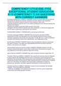 COMPETENCY 1 FTCE ESE, FTCE EXCEPTIONAL STUDENT EDUCATION K-12 (COMPETENCY 7) 310 QUESTIONS WITH CORRECT ANSWERS