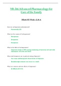 Week 1 Q & A - NR566 / NR 566 (Latest 2023 / 2024) : Advanced Pharmacology for Care of the Family - Chamberlain