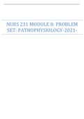 NURS 231 MODULE 8: PROBLEM SET: PATHOPHYSIOLOGY-2021