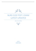 NURS 5220 TEST 1 EXAM 