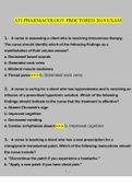 ATI PHARMACOLOGY PROCTORED 2019 EXAM Questions Verified With 100% Correct Answers