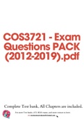 COS3721 - Exam Questions PACK (2012-2019)