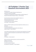 All Firefighter 1 Practice Test Questions And Answers 2023