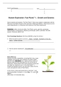   Student Exploration: Fast Plants 1 – Growth and Genetics