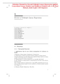 Solutions Manual for Beyond Multiple Linear Regression Applied Generalized Linear Models And Multilevel Models in R 1st Edition by Paul Roback, Julie Legler