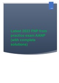 Latest 2023 FNP from practice exam AANP (with complete solutions)