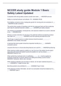 NCCER study guide Module 1 Basic Safety Latest Updated