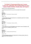 Test Bank for Organizational Behaviour Concepts Controversie Applications 9th Canadian Edition By Nancy Langton, Stephen  Robbins, Timothy Judge (All Chapters, 100% Original Verified, A+ Grade)