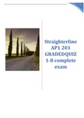 Straighterline AP1 201 GRADED QUIZ 1-8 complete exam