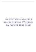 FOUNDATIONS AND ADULT HEALTH NURSING, 7TH EDITION BY COOPER TEST BANK