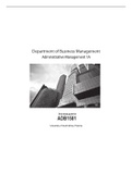 ADB1501 - Administrative Management IA notes.