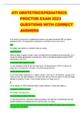 ATI OBSTETRICS/PEDIATRICS PROCTOR EXAM 2023 QUESTIONS WITH CORRECT ANSWERS