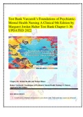 Test Bank Varcaroli’s Foundations of Psychiatric-Mental Health Nursing A Clinical 9th Edition by Margaret Jordan Halter Test Bank Chapter 1-36 UPDATED 2022