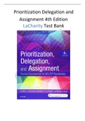 Prioritization Delegation and Assignment - 4th Edition  Test Bank (QUESTIONS & ANSWERS)