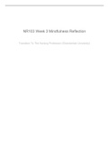 NR 103 Week 3 Mindfulness Reflection Template