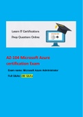 AZ-104 Microsoft Azure certification Exam (Q & Answers) (Updated-2022)