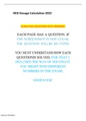 HESI Dosage Calculation Exam Real Questions 