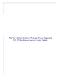 Pharm: A Patient-Centered Nursing Process Approach CH: 39 Questions & Answers Latest Update