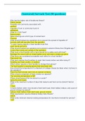  (Answered) Servsafe Test (50 questions)   Who has the higher risk of foodborne illness? Elderly people Parasites are commonly associated with: seafood Ciguatera Toxin is commonly found in: amberjack What is a TCS Food? Baked potato Metal shavings are whi