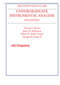 Solutions Manual for Undergraduate Instrumental Analysis 8th Edition By Thomas Bruno, James Robinson, George Frame, Eileen Frame