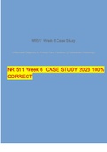 NR 511 Week 6 CASE STUDY 2023 100% CORRECT