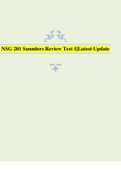 NSG 201 Saunders Review Test 1 (Download To Score) Latest Update