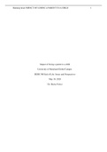 [Essay] BEHS 380 End of Life: Issues and Perspectives - Impact of losing a parent to a child (SCORED A)2020