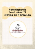 Rek Gr. 10/11/12 Formules en notas OORSPRONKLIKE weergawe