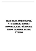 Test Bank for Biology, 4th Edition, Robert Brooker, Eric Widmaier, Linda Graham, Peter Stiling