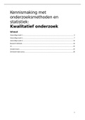 Kennismaking met onderzoeksmethoden en statistiek (KOM) - Kwalitatief onderzoek