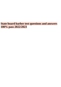 State board barber test questions and answers 100% pass 2022/2023.  