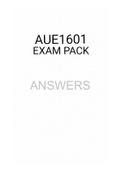 AUE1601 EXAM PACK