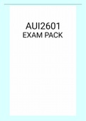 AUI2601 EXAM PACK