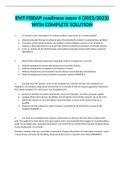 EMT FISDAP BUNDLED EXAMS (2022/2023) QUESTIONS AND ANSWERS BUNDLE