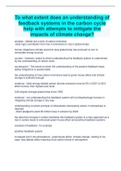 To what extent does an understanding of  feedback systems in the carbon cycle  help with attempts to mitigate the  impacts of climate change?