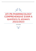 ATI PN PHARMACOLOGY COMPREHENSIVE EXAM A 2022/2023