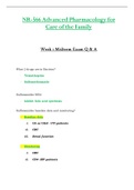 Week 1 Midterm Exam Q & A - NR566 / NR 566 (Latest 2023 / 2024) : Advanced Pharmacology for Care of the Family - Chamberlain