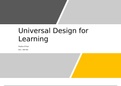 SPD 500 Universal Design for Learning Presentation- Grand Canyon University