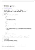 BIO 251 Quiz 10 - Questions and Answers